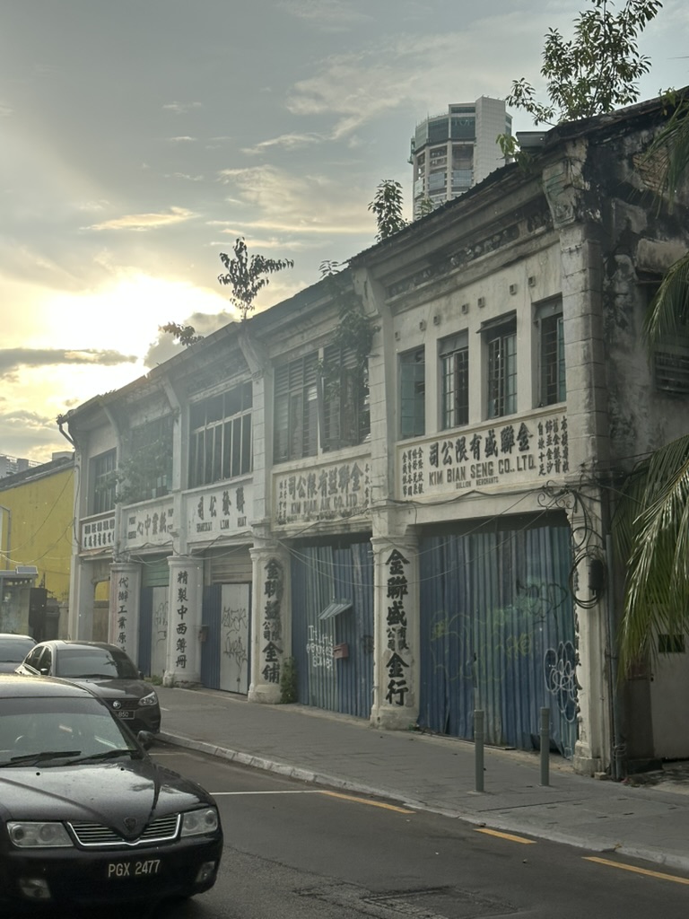 Some of the many old closed shophouses in Georgetown, Penang